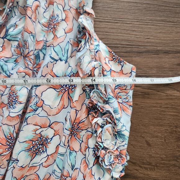 Poupette St. Barth Triny Floral Mini Dress M Beach Resortwear Cottagecore‎ Fairy - Picture 9 of 10